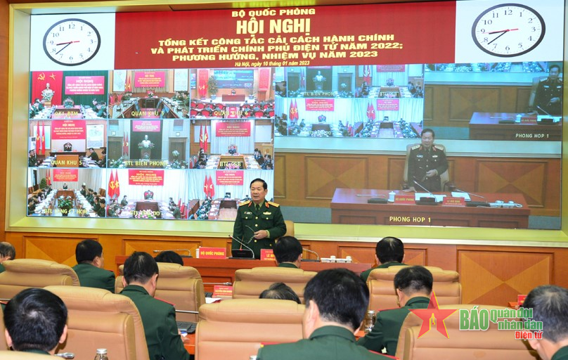 Bộ Quốc phòng tổng kết công tác cải cách hành chính và phát triển Chính phủ điện tử năm 2022